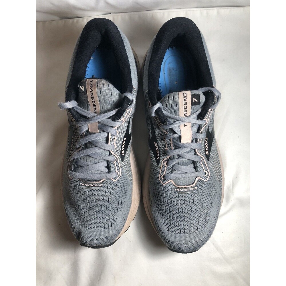 Brooks Transcend 7 Shoe Grey Pink Size 10 Womens Road Running GuideRail